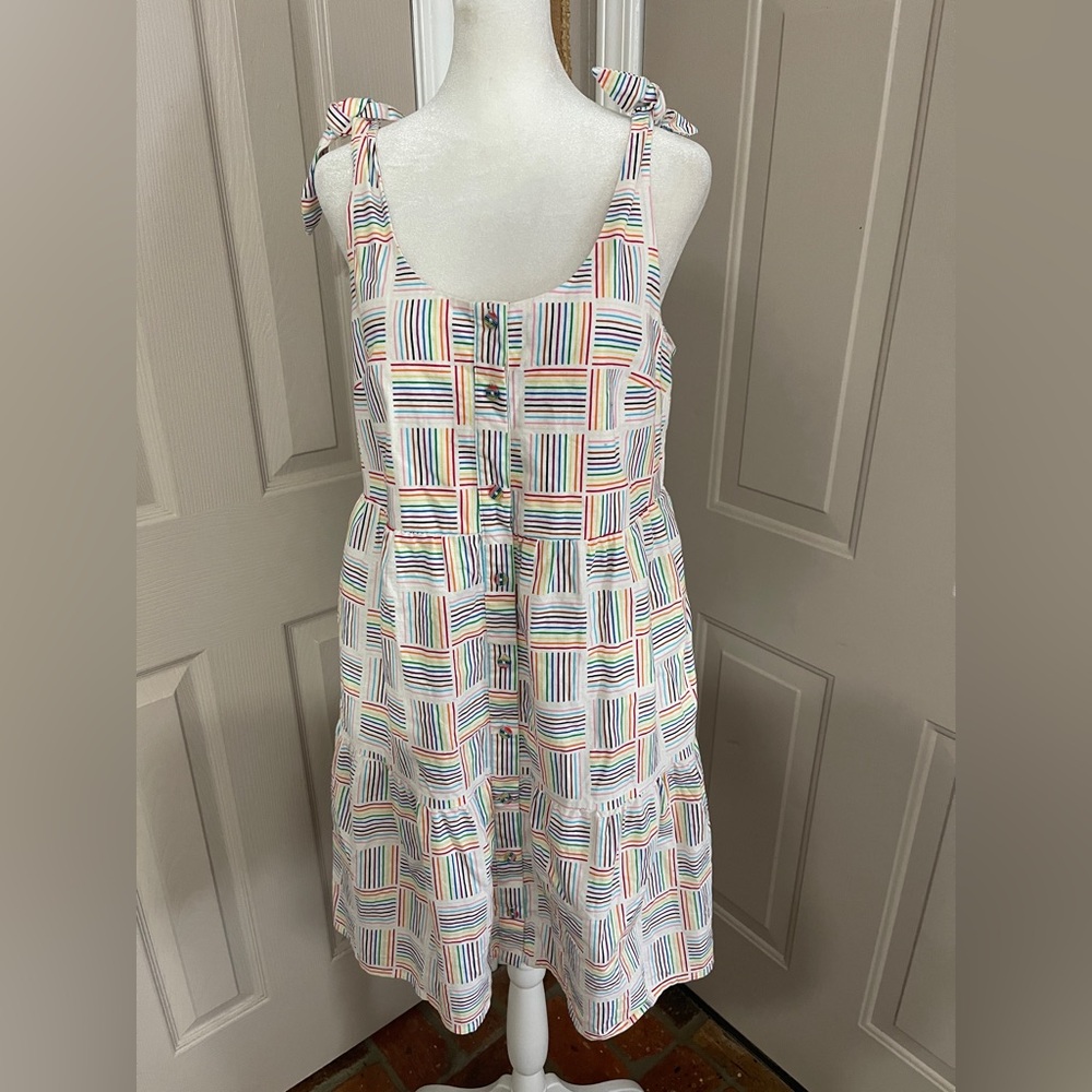Target Take Pride Tie Shoulder Rainbow Dress rainbow stripe button-down. Size XS